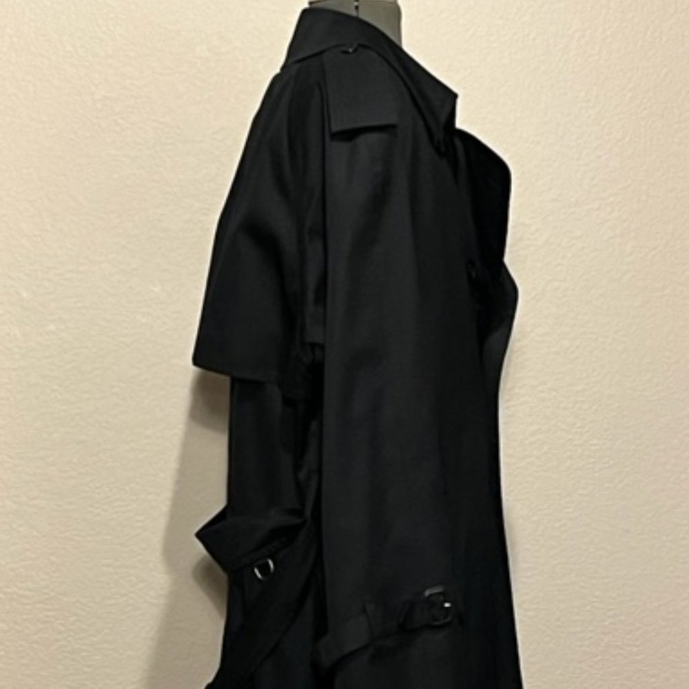 Vintage BURBERRYS OF LONDON Classic Navy-Blue Trench Coat Men's Size 40R - Picture 12 of 14